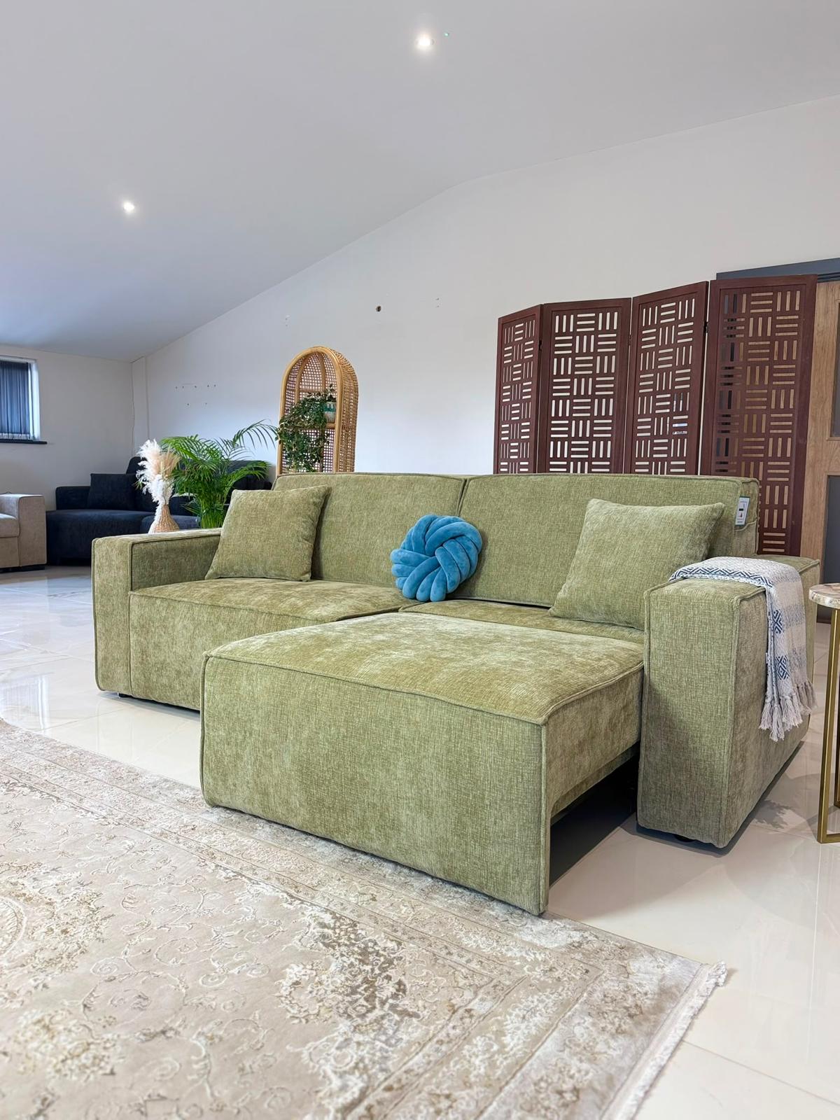 Houston upholstered sofa bed with electric reclining mechanism