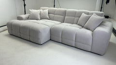 Jacob Comfy Bubble Cloud Sofa Oatmeal and Black