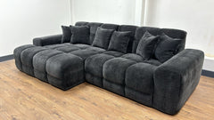 Jacob Comfy Bubble Cloud Sofa Oatmeal and Black