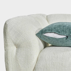 Genoa Right hand Corner Bubble Sofa Beige and Charcoal