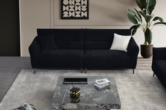 Aluxo Albany Sofa Black Lux Boucle Fabric