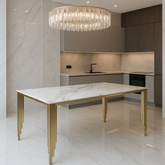 Mayfair Gold Dining Table (1.8m) – Gold Frame – image 1