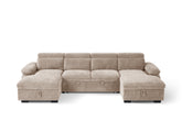 Hudson U-Shape Sofa Bed – Large Corner Sofa with Storage in 4 Colours