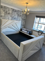 Virgo Geometric Bed | Stylish Contemporary Bed Frame