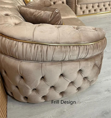 Ambassador Sofa Chesterfield Toronto Metal Trim Fabric