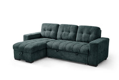 Palermo Universal Corner Sofa Bed Grey Beige Blue