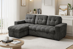 Palermo Universal Corner Sofa Bed Grey Beige Blue