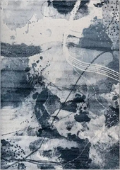 HARLEQUIN LARGE BLUE LIVING ROOM RUG 200 X 290 CM