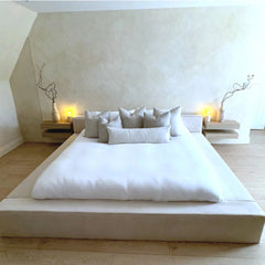 Manhattan Plain Platform Bed Low Headboard | Modern Minimalist Design