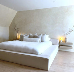 Manhattan Plain Platform Bed Low Headboard | Modern Minimalist Design