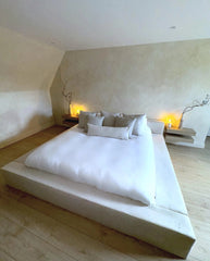 Manhattan Plain Platform Bed Low Headboard | Modern Minimalist Design