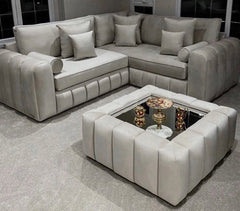 Oyster Lined Fabric Sofa