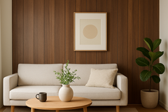 Wood Effect Flat Wall Panels -Oak Ash and Walnut 235cm x 40cm (5 pack)
