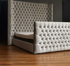 Carrington Chesterfield tall upholstered bed – view 1