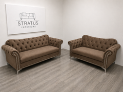 Elegance Luxury Chesterfield Sofa Set – Tufted Upholstered 2 & 3 Seater Couch Soft Velvet | Modern Classic Living Room Furniture