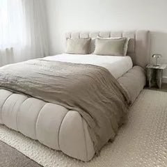 Cloud Bubble Platform Bed | Modern Upholstered low Bed Frame