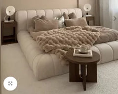 Cloud Bubble Platform Bed | Modern Upholstered low Bed Frame