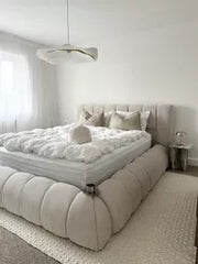 Cloud Bubble Platform Bed | Modern Upholstered low Bed Frame