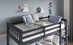 Hero Childrens Wooden Bunk Bed White and Grey