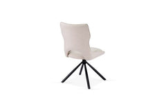 Roseland Swivel Dining Chair – Luxury Upholstered Chair with Black Spider Base