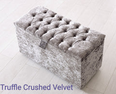 Ottoman Storage Box Upholstered Pouffe - Estelle Decor