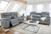 Linden Electric Recliner Sofa – Grey Fabric Power Reclining 1, 2 & 3 Seater Range