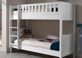 Louis Wooden Bunk Bed in White and Grey - Estelle Decor