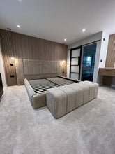 Continental Extra Wide Upholstered Panel Bed Frame – Handmade in UK