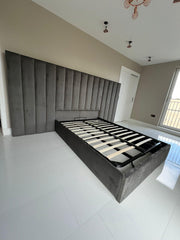 Expansa Extra wide hotel style panelled bed frame Cream