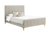 Milano modern tubed line upholstered bed frame