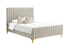 Milano modern tubed line upholstered bed frame