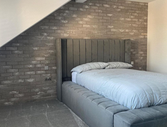 Lined Ambassador Platform Wing back bed optional gas lift storage