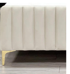 Milano modern tubed line upholstered bed frame