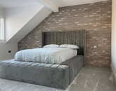 Lined Ambassador Platform Wing back bed optional gas lift storage