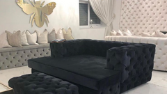 Bella Cinema Sofa TV room Chesterfield design with optional cup holders