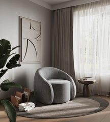 Dalton Boucle Swivel Teddy Accent Swivel Chair