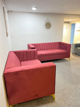 Brique Upholstered Velvet Modern Panel Sofa