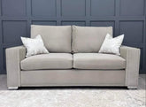 Eleanor Studded Velvet Large cushion Sofa Grey Silver Black