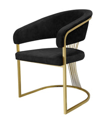 Prado Luxury Dining Chair Gold or Chrome base