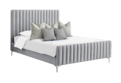 Milano modern tubed line upholstered bed frame
