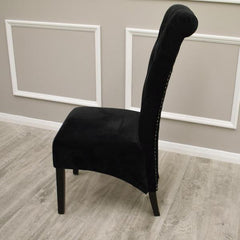 Emma Tall Velvet lion knocker dining chair