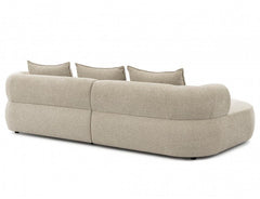 Ferro Corner Sofa Right and Left Hand Soft Beige Fabric
