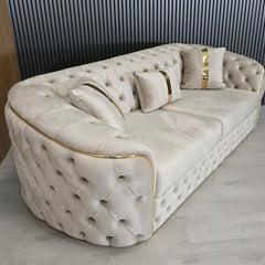 Ambassador Sofa Chesterfield Toronto Metal Trim Fabric