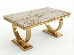 Arianna White & Gold Coffee Table – 120cm