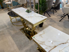Arianna White & Gold Console Table – 120cm
