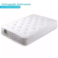 Reinforced plush divan bed with headboard – product view