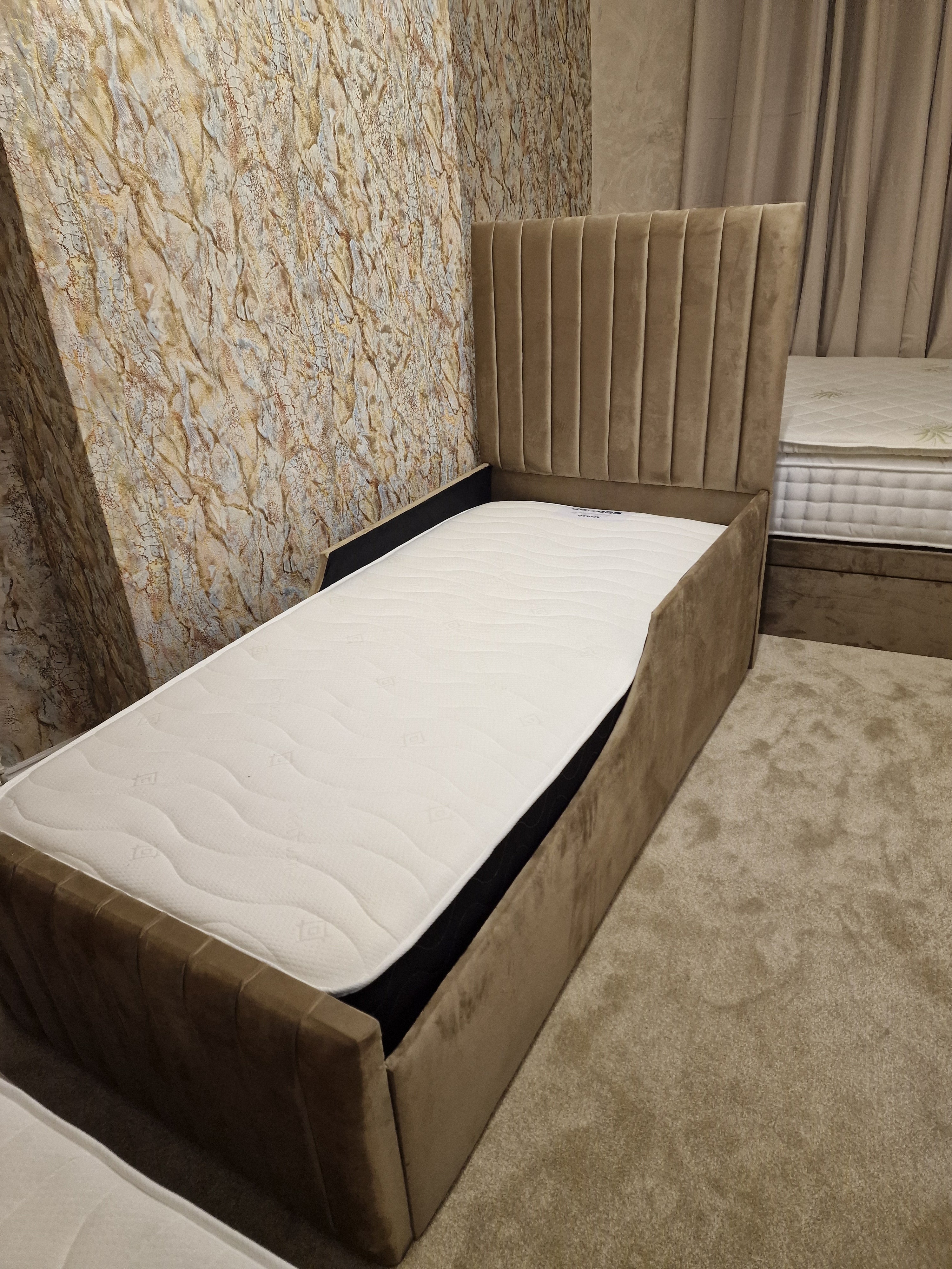 Leo Children's Panel Design Single Bed Frame Safety Rails