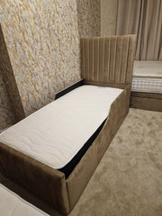 Leo Children's Panel Design Single Bed Frame Safety Rails