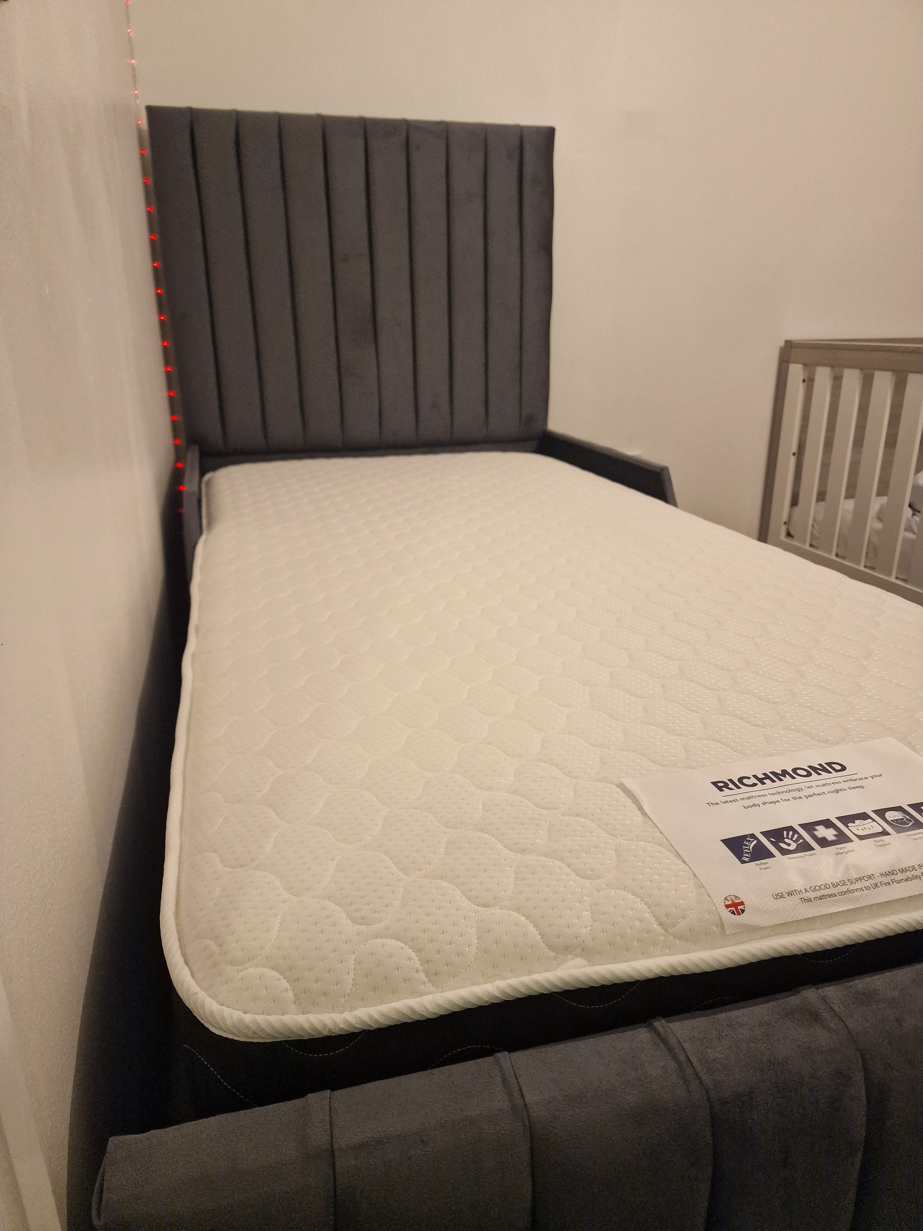Leo Children's Panel Design Single Bed Frame Safety Rails