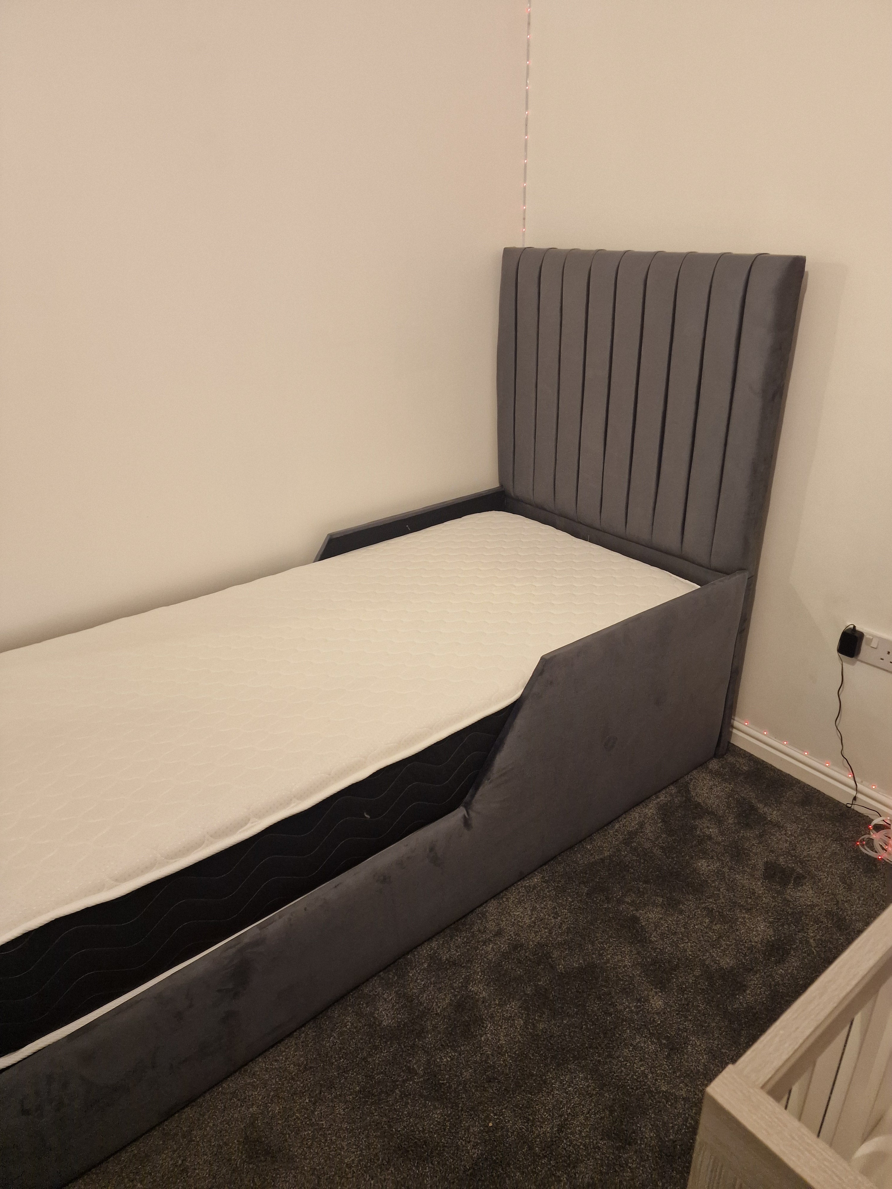 Leo Children's Panel Design Single Bed Frame Safety Rails